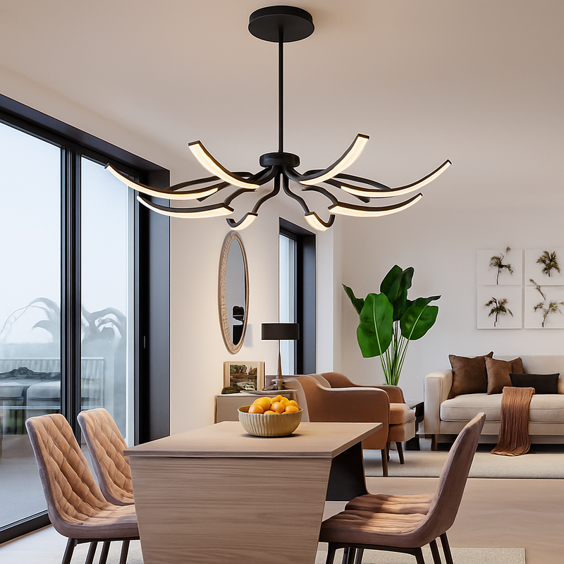 lustre araignée réglable design créatif pour décoration intérieure