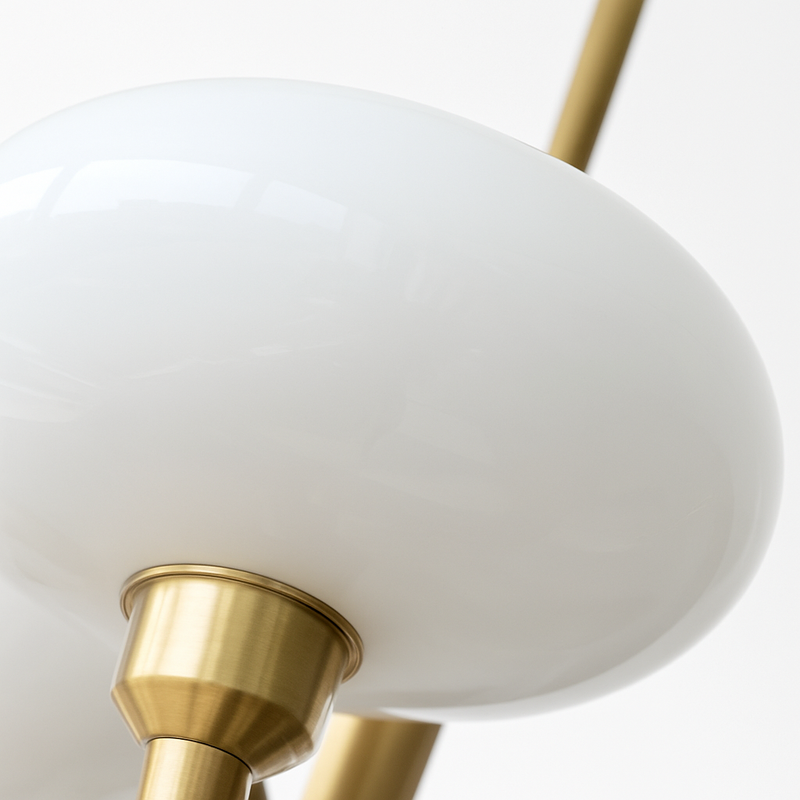 lustre bauhaus abat-jour en verre design art déco moderne