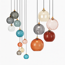 lustre boule de verre moderne grain d'eau luminaire suspendu nordique