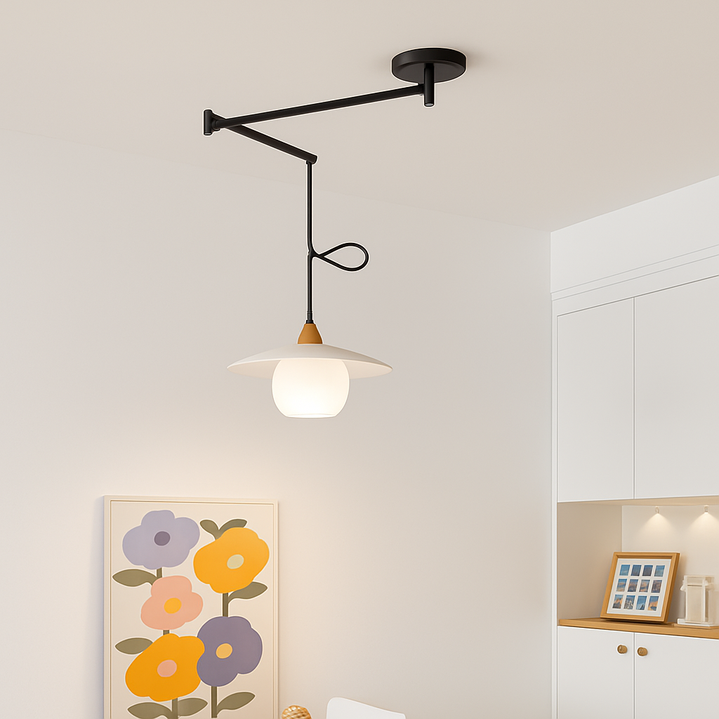 lustre à bras long rotatif réglable moderne pliable et rétractable - vue 4 sur 22