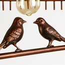 lustre cage à oiseaux style industriel rétro fer forgé décoratif