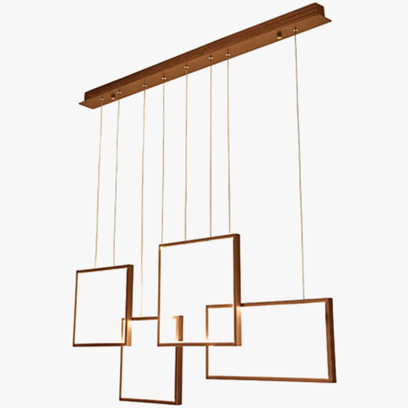 lustre carré moderne en acrylique avec led pour bricolage