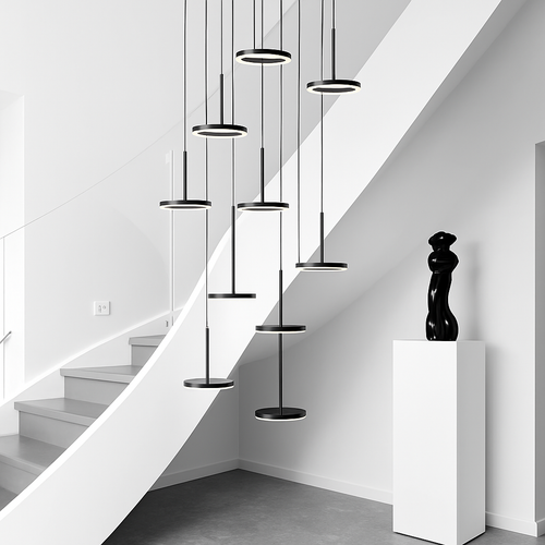 lustre circulaire led moderne nordique design suspendu