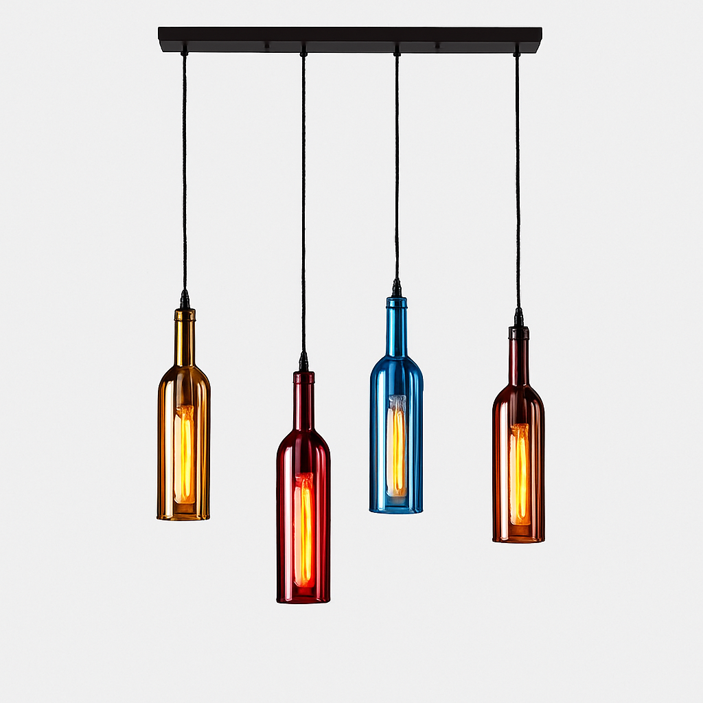 lustre créatif en forme de bouteille de vin décoratif pour la maison - vue 6 sur 15