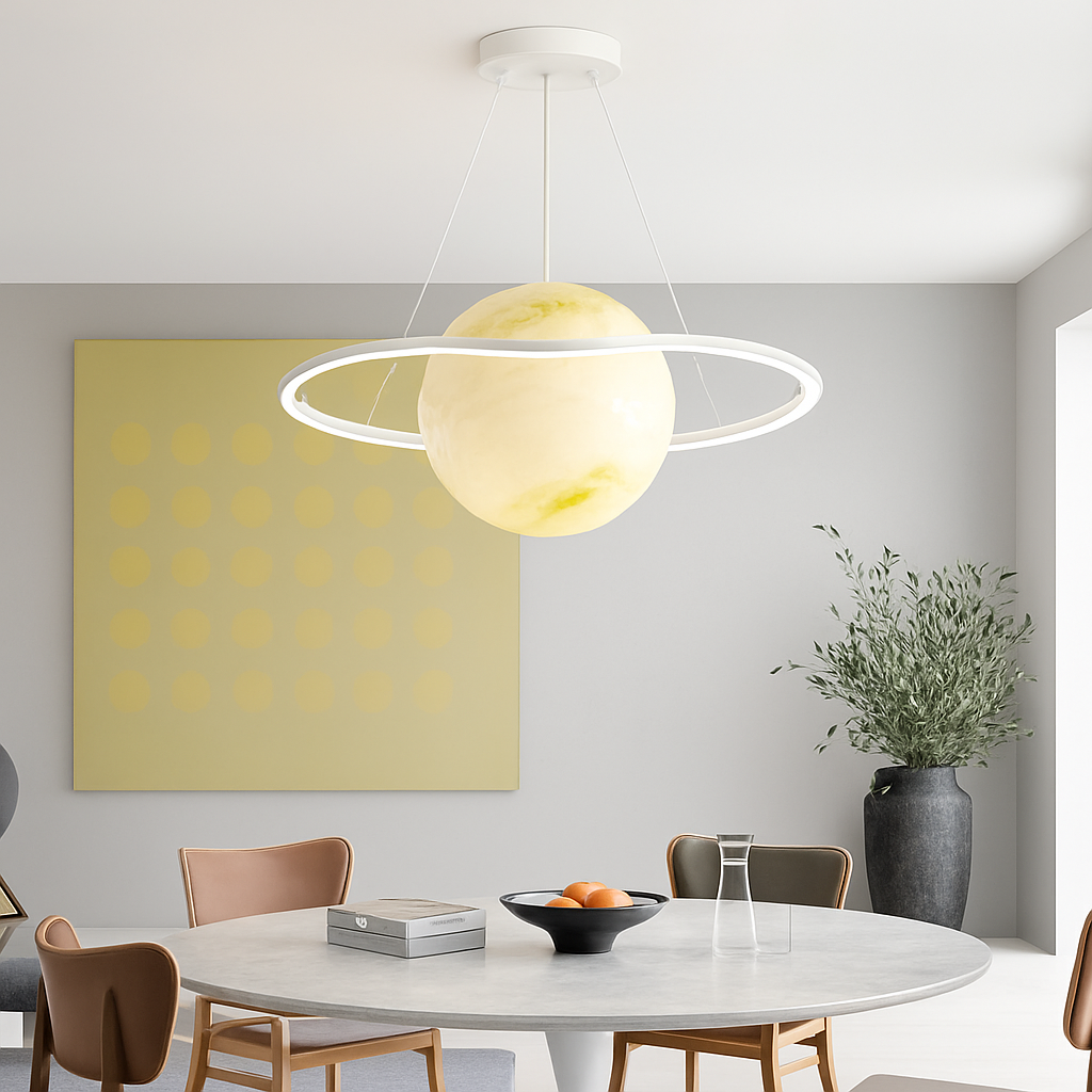 lustre créatif pour chambre d'enfant motif planète et étoiles - vue 7 sur 16