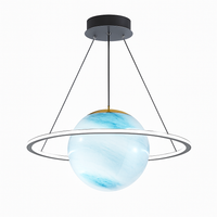 lustre créatif pour chambre d'enfant motif planète et étoiles