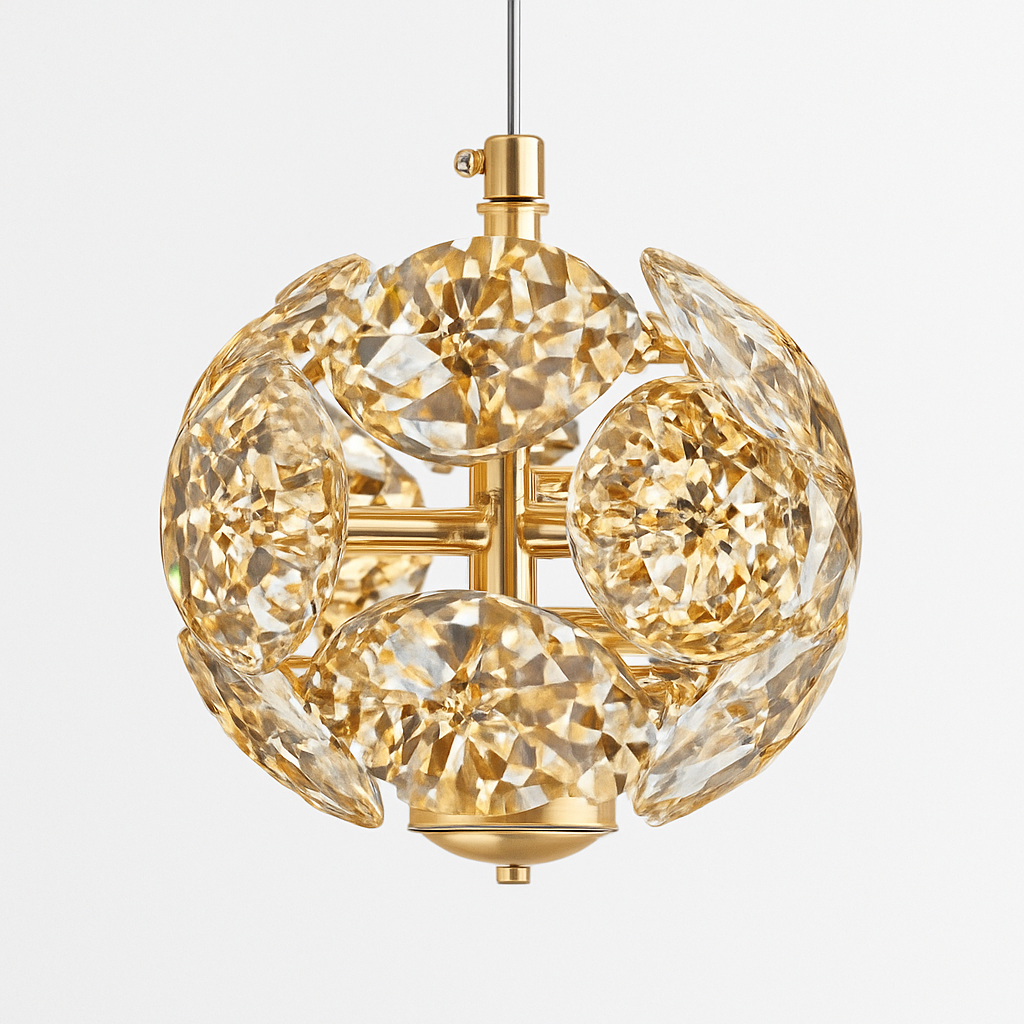 lustre de chevet en cristal k9 moderne et luxueux - vue 3 sur 8