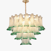 lustre de luxe en verre avec suspension led suspendu