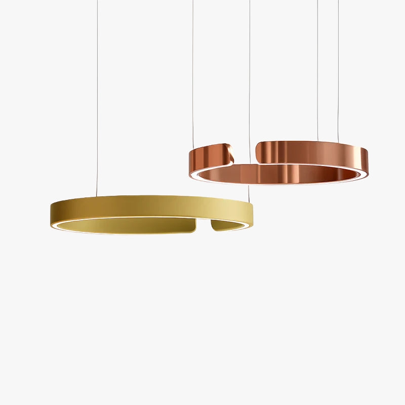 Plafonnier suspension lumière lustres pour salle à manger LED chambre salon nordique décor à la maison moderne lampes à anneau rond
