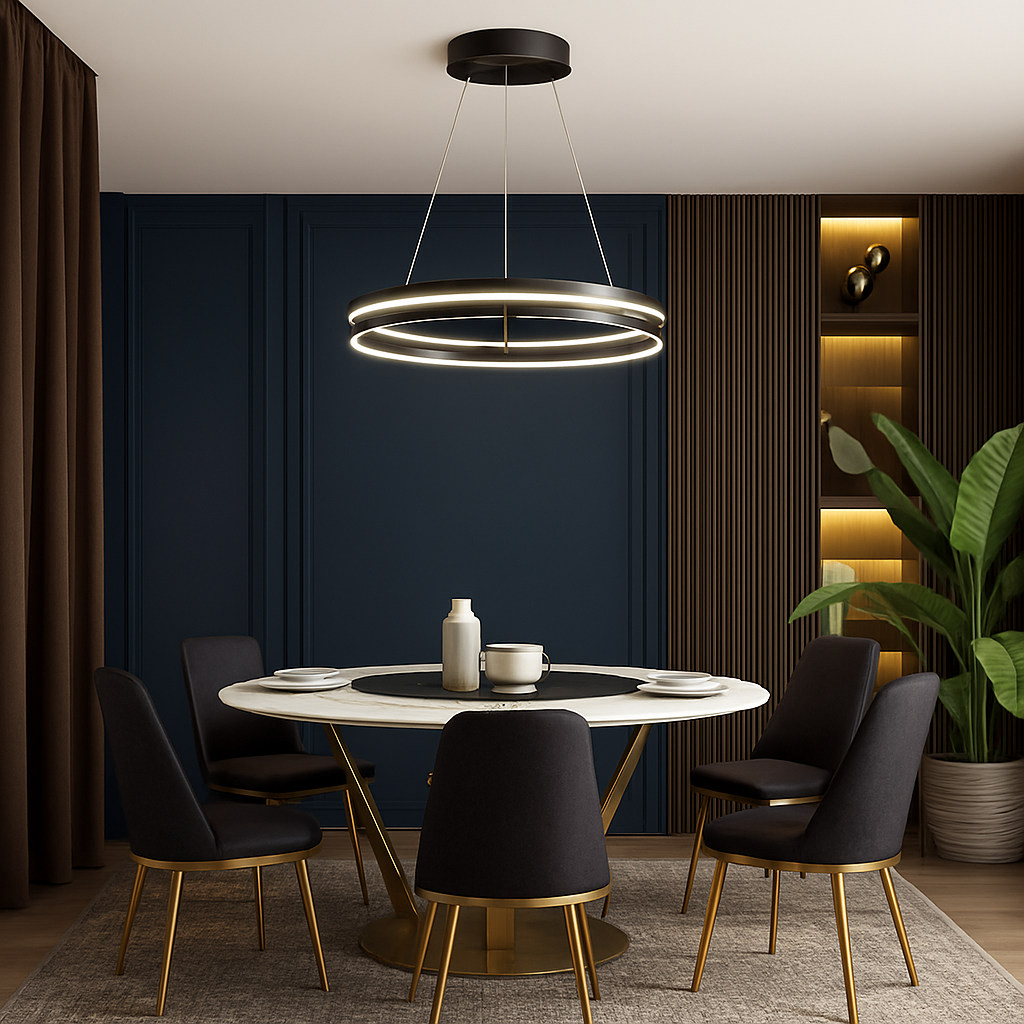 lustre design à Anneau moderne LED dimmable - vue 7 sur 9