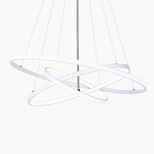 Lustre design anneaux suspendus à LED Deco