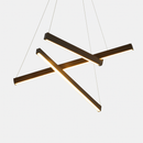 Lustre design LED avec baguettes métalliques lumineuses Solana