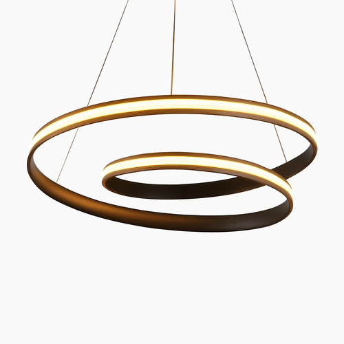 Lustre design à LED en spirale en aluminium Mooskolin