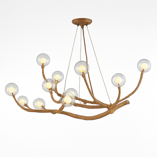 Lustre design moderne en forme de branches d'arbres avec plusieurs lampes LED