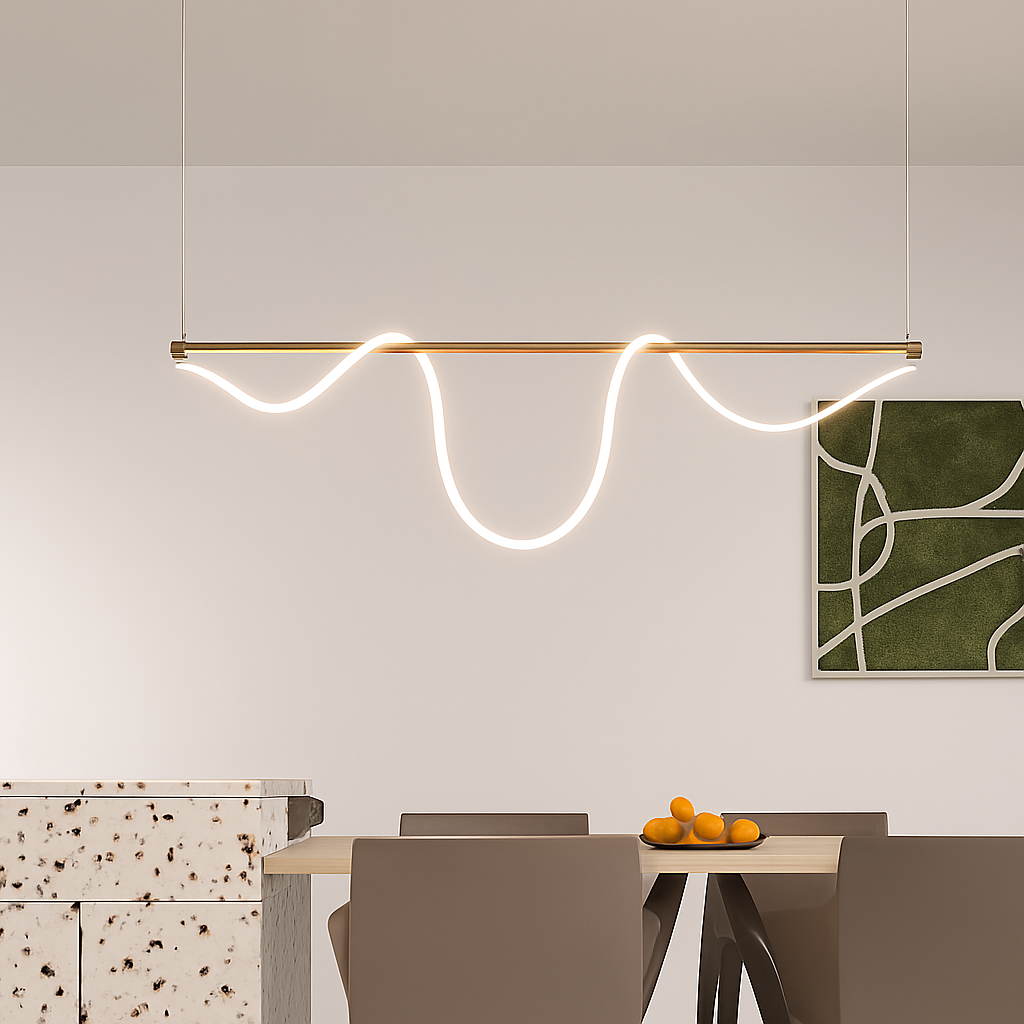 lustre design moderne led pour éclairage intérieur - vue 4 sur 5