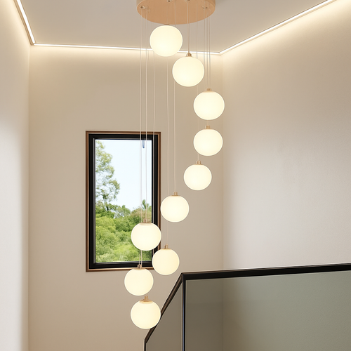Moderner Duplex-Kronleuchter für luxuriöse Innenbeleuchtung - vue 6 sur 20