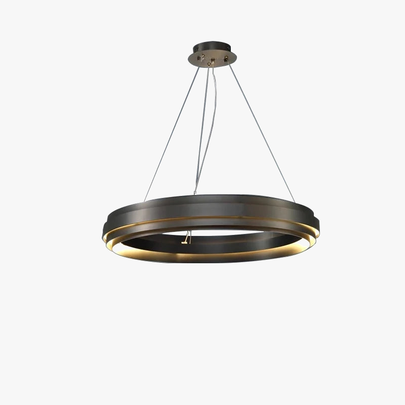 lustre en anneau minimaliste post-moderne décoration créative led