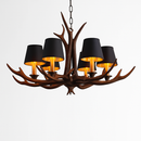 lustre en bois de cerf style vintage pour intérieur rustique