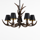 lustre en bois de cerf style vintage pour intérieur rustique