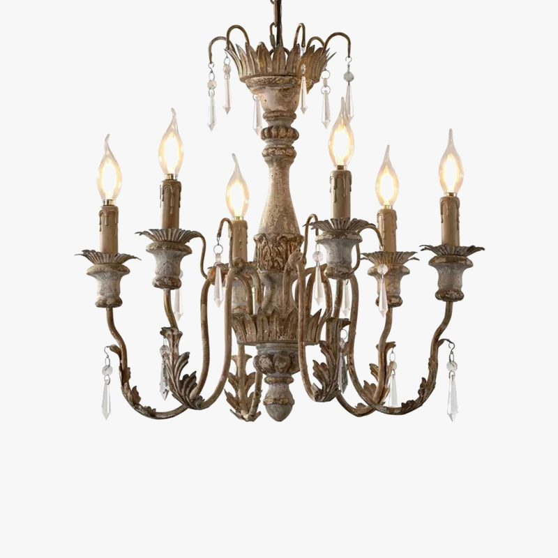 lustre en bois vintage français design art pour salon