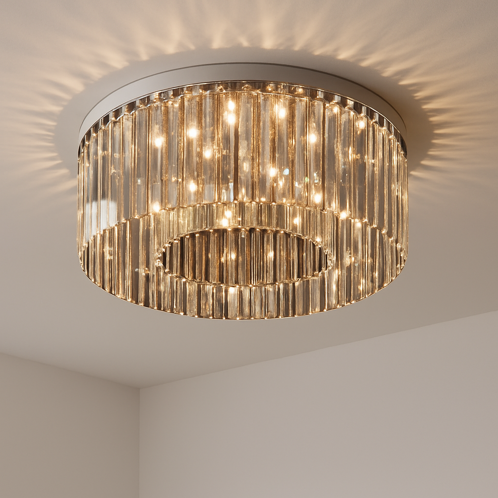 lustre en cristal led de luxe pour décoration intérieure - vue 7 sur 9