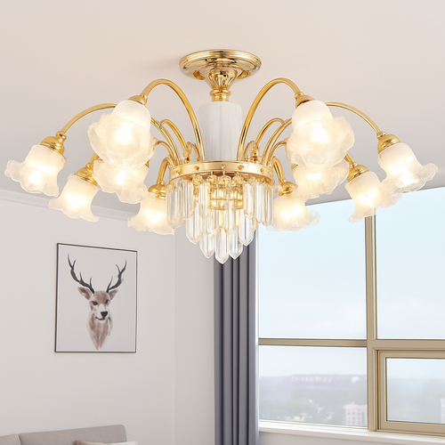 lustre en cristal lumineux pour hôtels et églises