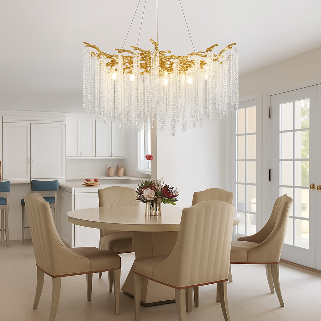lustre en cristal rond de luxe pour intérieur élégant - vue 4 sur 12