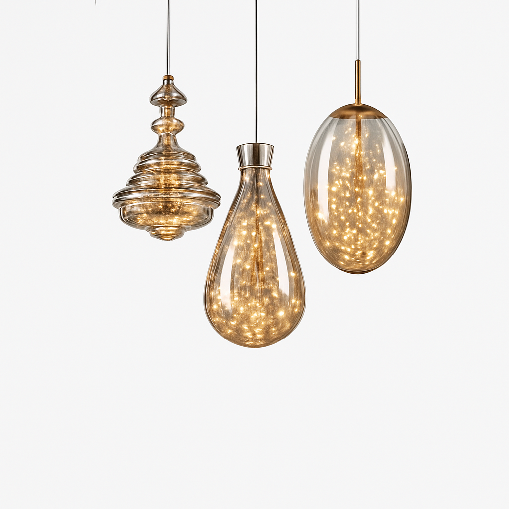 lustre en cuivre moderne avec cristal et éclairage led - vue 6 sur 15