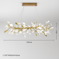lustre en feuille de ginkgo pour décoration intérieure