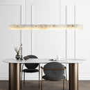 Kronleuchter aus Marmor und Edelstahl, dimmbar, LED