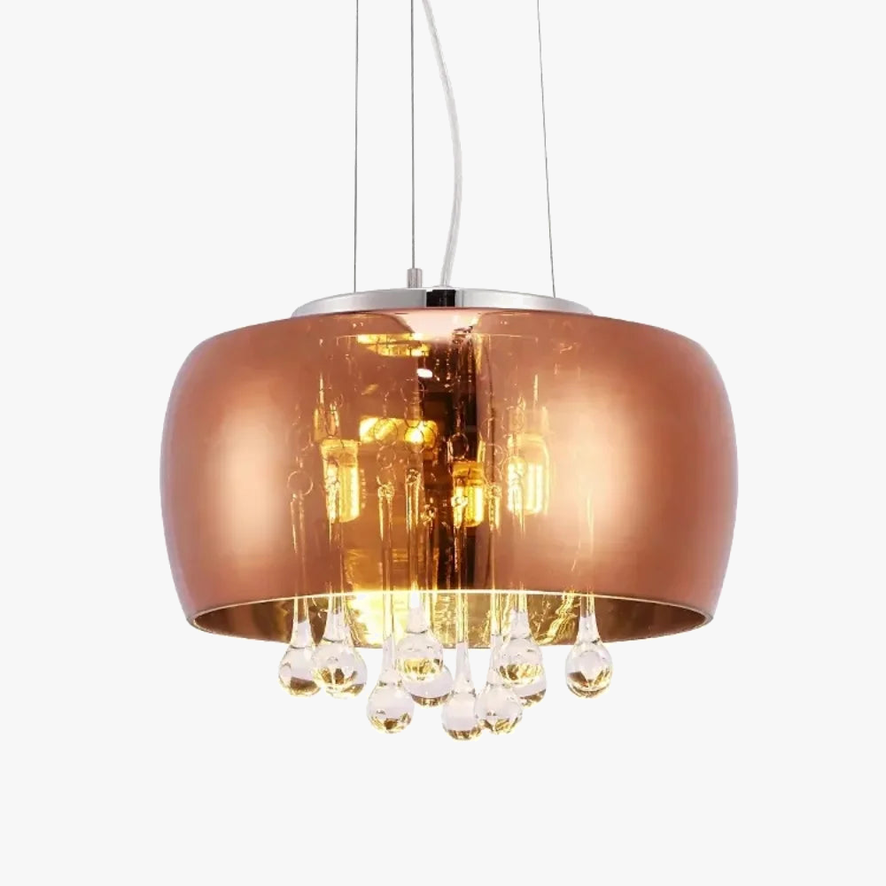 Lustre en verre de cristal de luxe moderne pour salon fumée Cognac plafonnier luminaires suspendus Suspension en verre