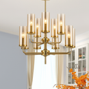 lustre en verre moderne 6 à 15 têtes design nordique luminaire intérieur