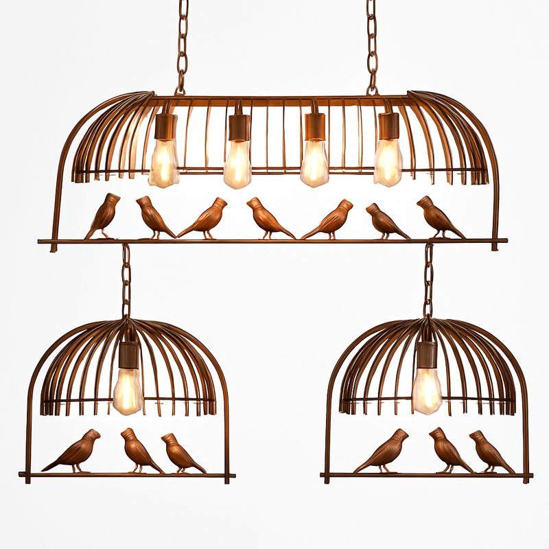 lustre industriel rétro oiseau créatif en fer pour loft restaurant bar