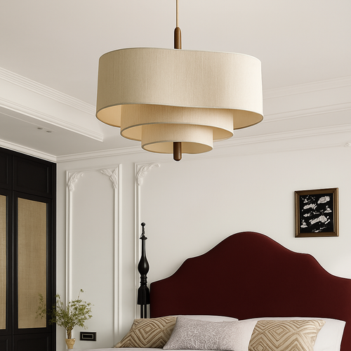 lustre japonais suspendu style rétro pour salon et restaurant - vue 2 sur 9
