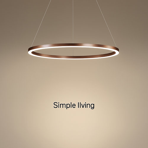 Lustre Led à anneau unique minimaliste nordique