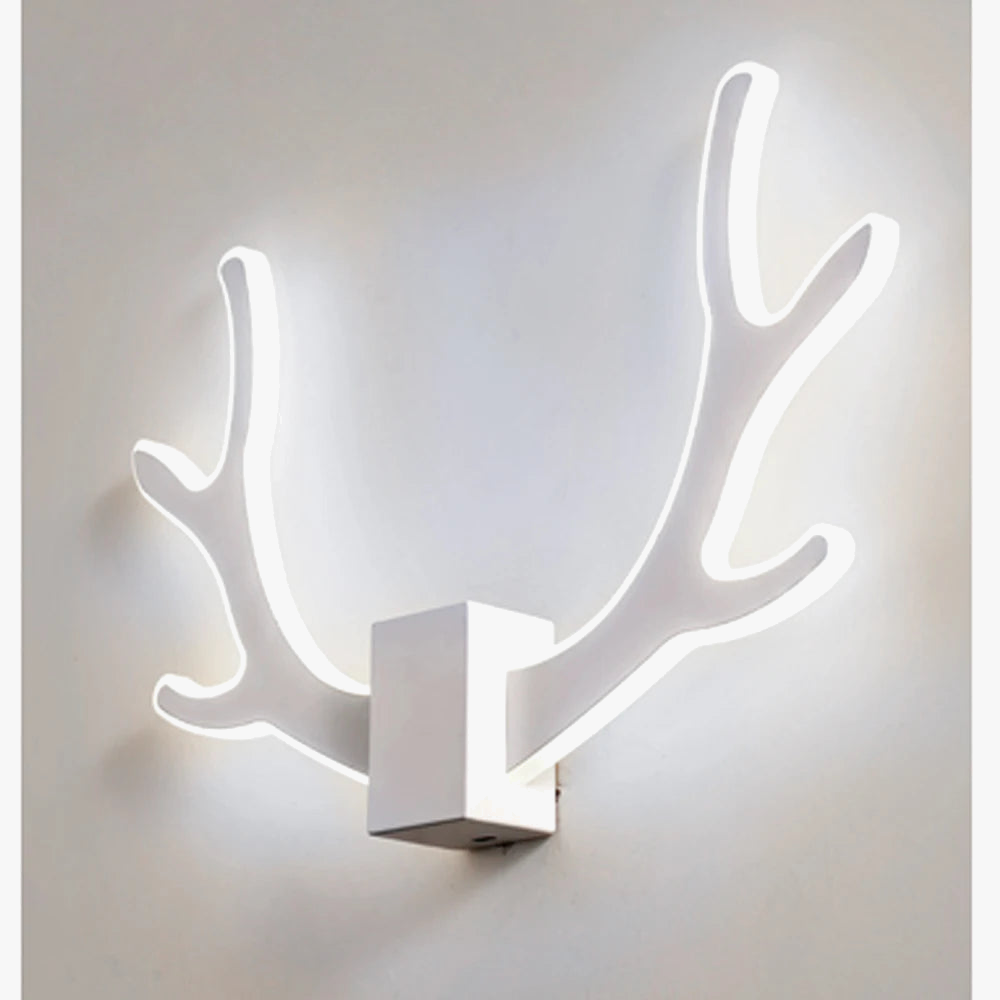 Lustre LED bois blanc intérieur applique