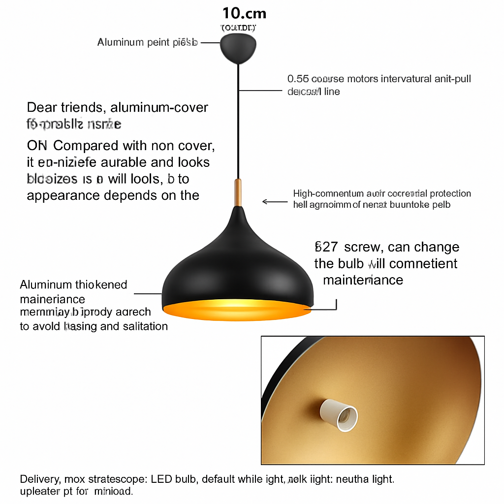lustre led créatif style industriel rétro pour restaurant - vue 4 sur 23