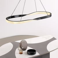 Lustre led cristal design moderne