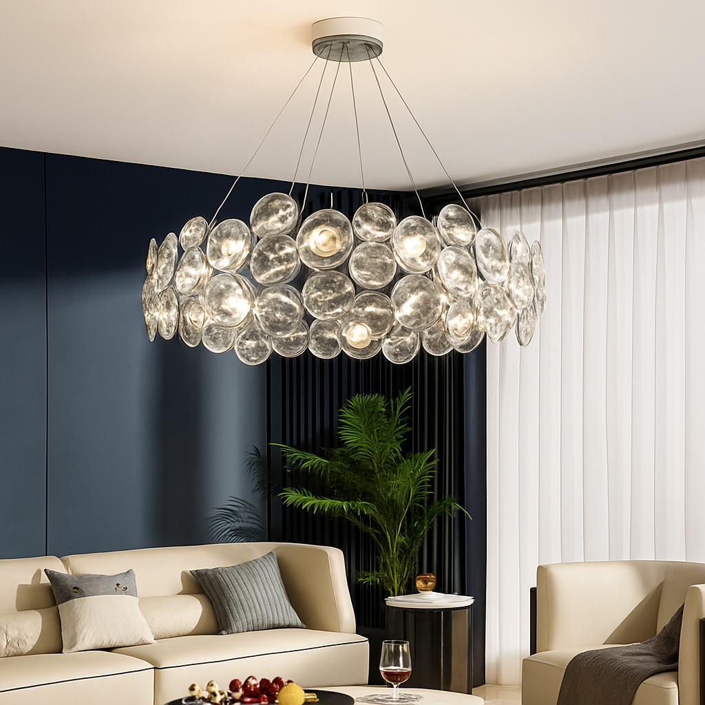 Lustre LED cristal salon moderne chambre romantique salle manger - vue 6 sur 6
