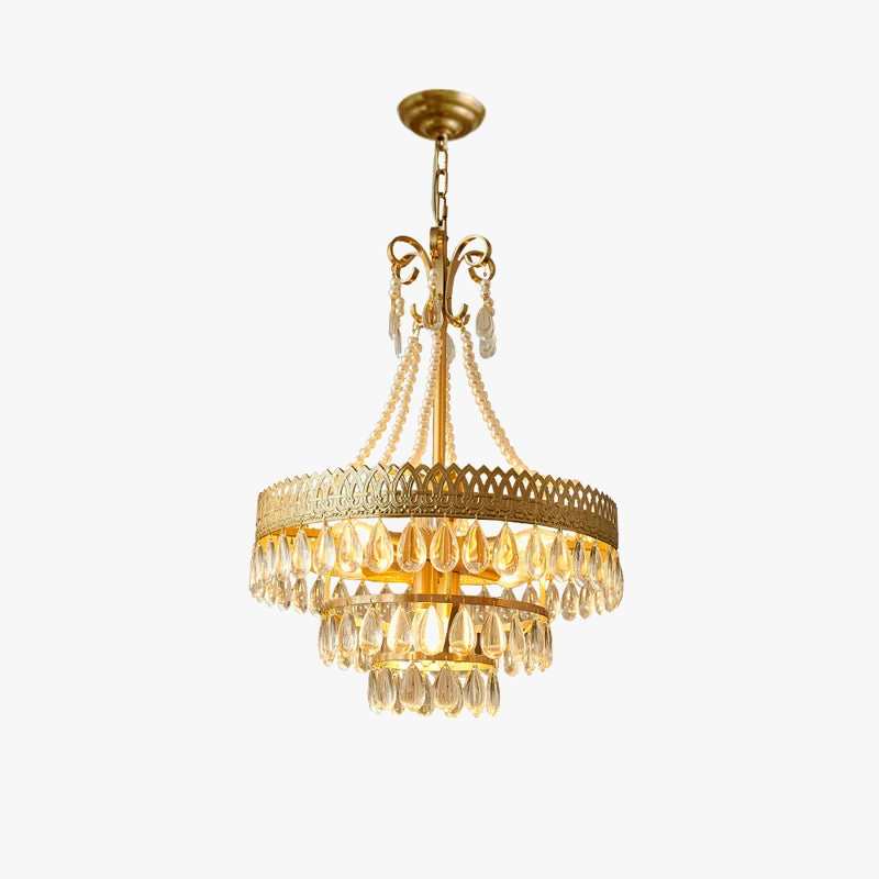 lustre à led en cristal en forme de larme pour décoration intérieure