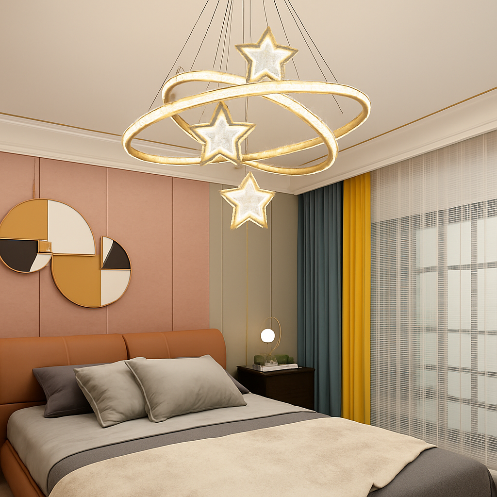lustre led moderne en cristal pour éclairage intérieur - vue 7 sur 12