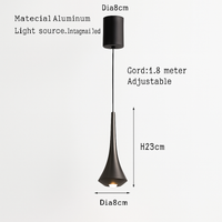 lustre led nordique anti-éblouissant en aluminium à intensité variable
