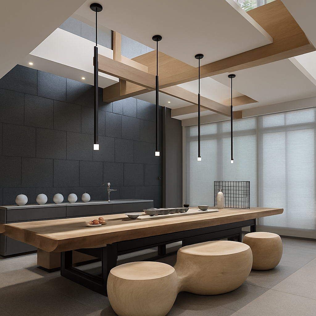 lustre led nordique design pour cuisine restaurant bar - vue 5 sur 6
