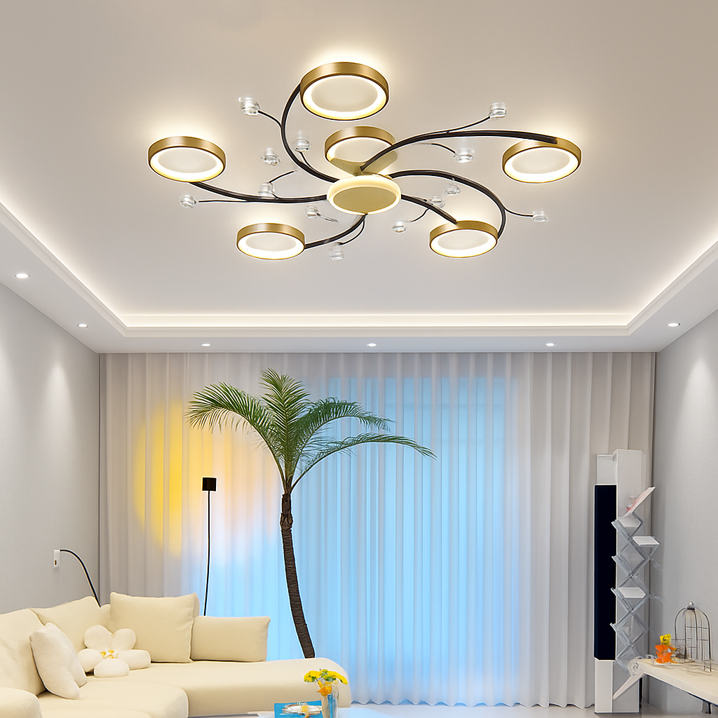 lustre led style nordique décoration maison luminaire suspendu - vue 3 sur 9