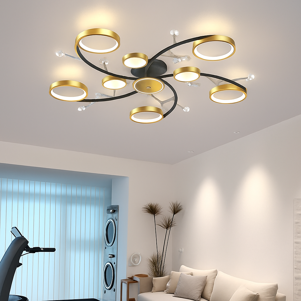 lustre led style nordique décoration maison luminaire suspendu - vue 4 sur 9