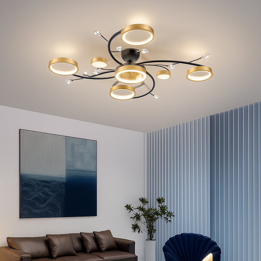 lustre led style nordique décoration maison luminaire suspendu - vue 5 sur 9