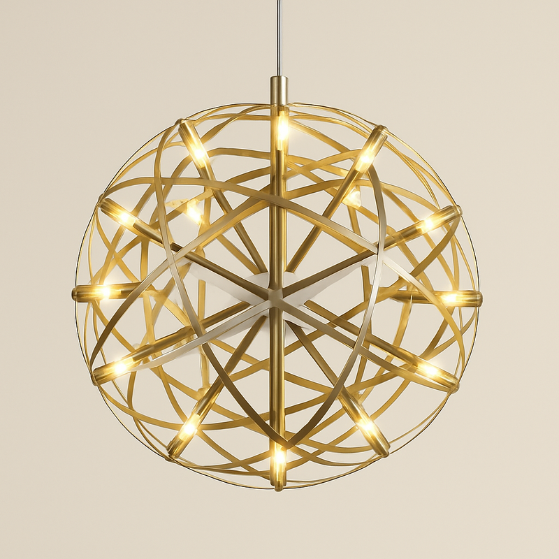 lustre led suspendu design moderne en forme de boule