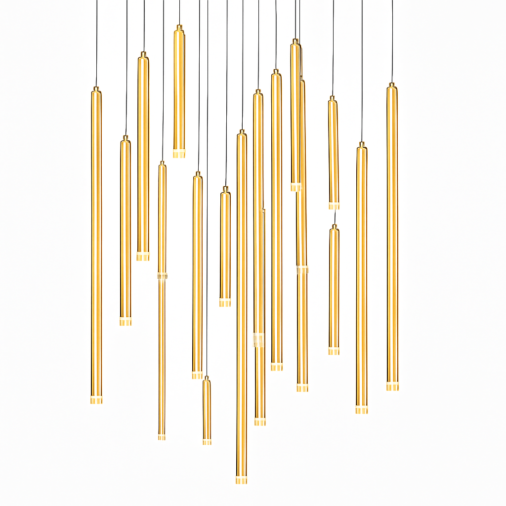 Lustre led suspendu design moderne pour villa loft hôtel - vue 2 sur 17