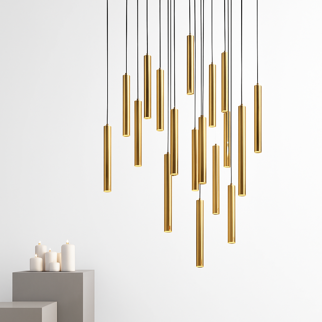 Lustre led suspendu design moderne pour villa loft hôtel - vue 3 sur 17