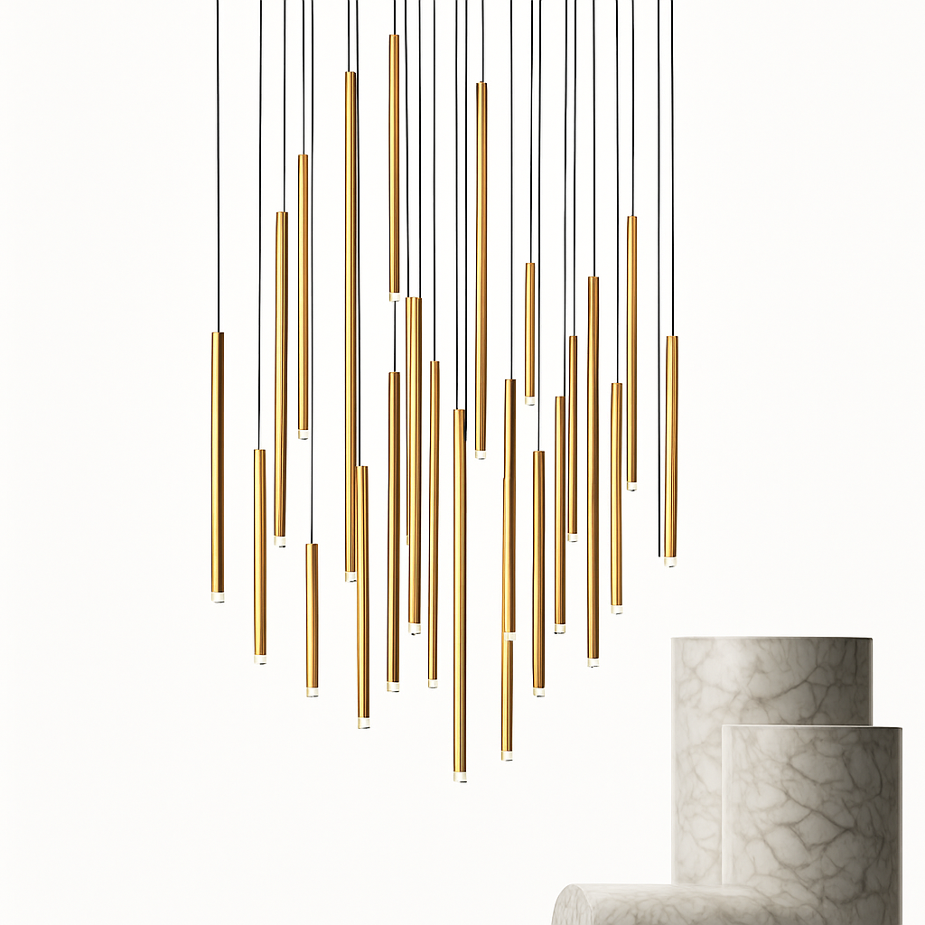 Lustre led suspendu design moderne pour villa loft hôtel - vue 4 sur 17